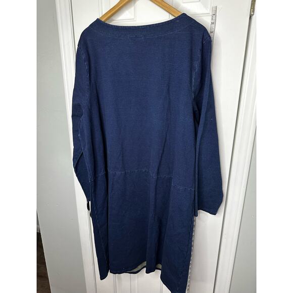 Pure Jill Indigo Plus Size Denim sheath Dress plus 3x 54” Bust x 44” L - Picture 9 of 9